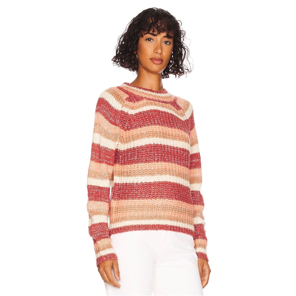MINKPINK Red & Pink Abigail Striped Sweater